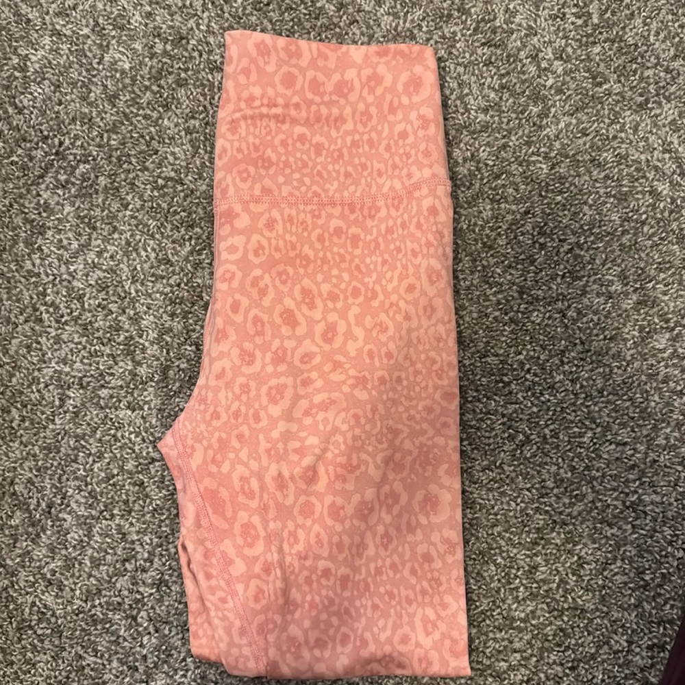 GLYDER pink/coral leapord leggings